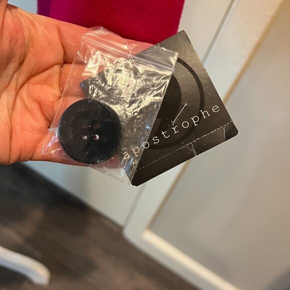 NWT Apostrophe Fuschia Wool Button down Coat, Size Medium - Picture 14 of 15